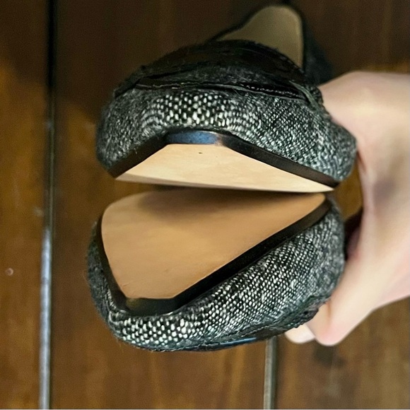 Talbots Tweed Croc-Trim Block Heel Loafers | Size 9B - Picture 4 of 8